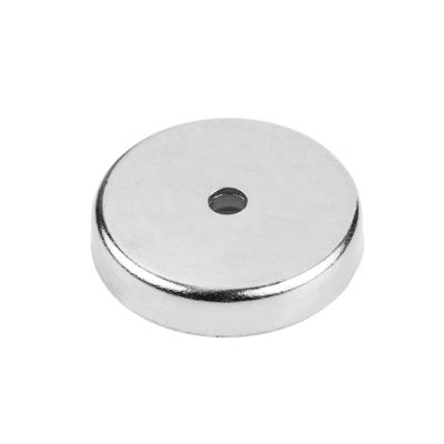Magnet, potmagnet Ø25 mm med Ø5,5 mm hål